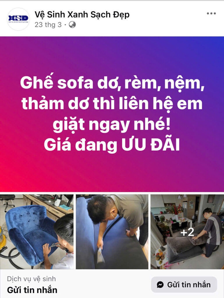 Dịch Vụ Vệ Sinh Sofa TP.HCM | Báo Giá 2025 1 Trang báo giá dịch vụ vệ sinh sofa năm 2025 mới nhất tại Vệ Sinh Xanh Sạch Đẹp - vesinhxanhsachdep.com