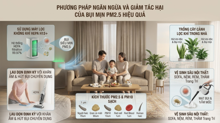 Bụi mịn bám ghế sofa có ảnh hưởng sức khoẻ không giải mã nguy cơ vô hình và cách xử lý triệt để
