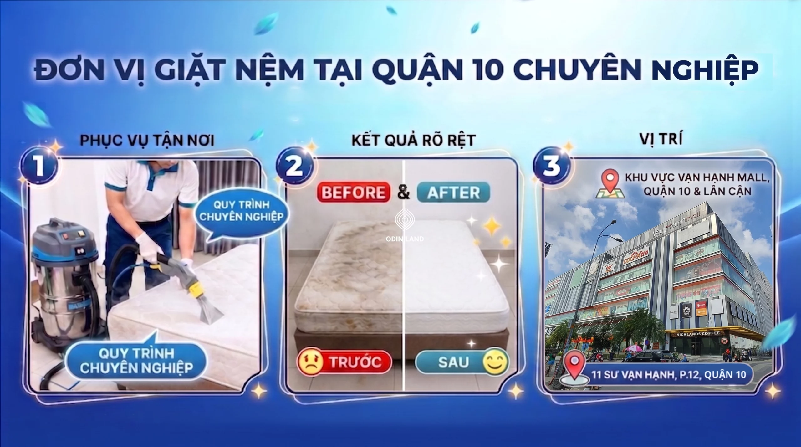 Đơn vị giặt nệm tại quận 10 chuyên nghiệp Vệ sinh Xanh Sạch Đẹp