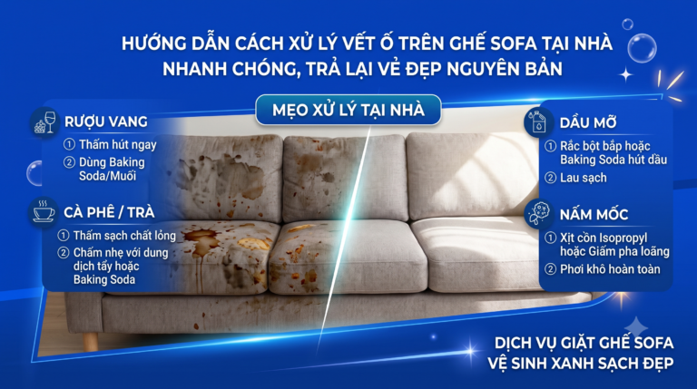 Hướng dẫn cách xử lý vết ố trên ghế sofa tại nhà nhanh chóng trả lại vẻ đẹp nguyên bản thông tin chia sẻ tại Vệ Sinh Xanh Sạch Đẹp - vesinhxanhsachdep.com
